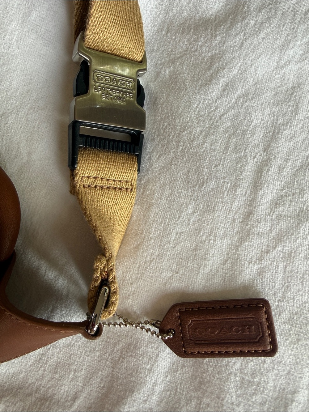 NWT Coach Thompson Leather Belt Bag in Toffee Brown - Silver - Picture 3 of 10